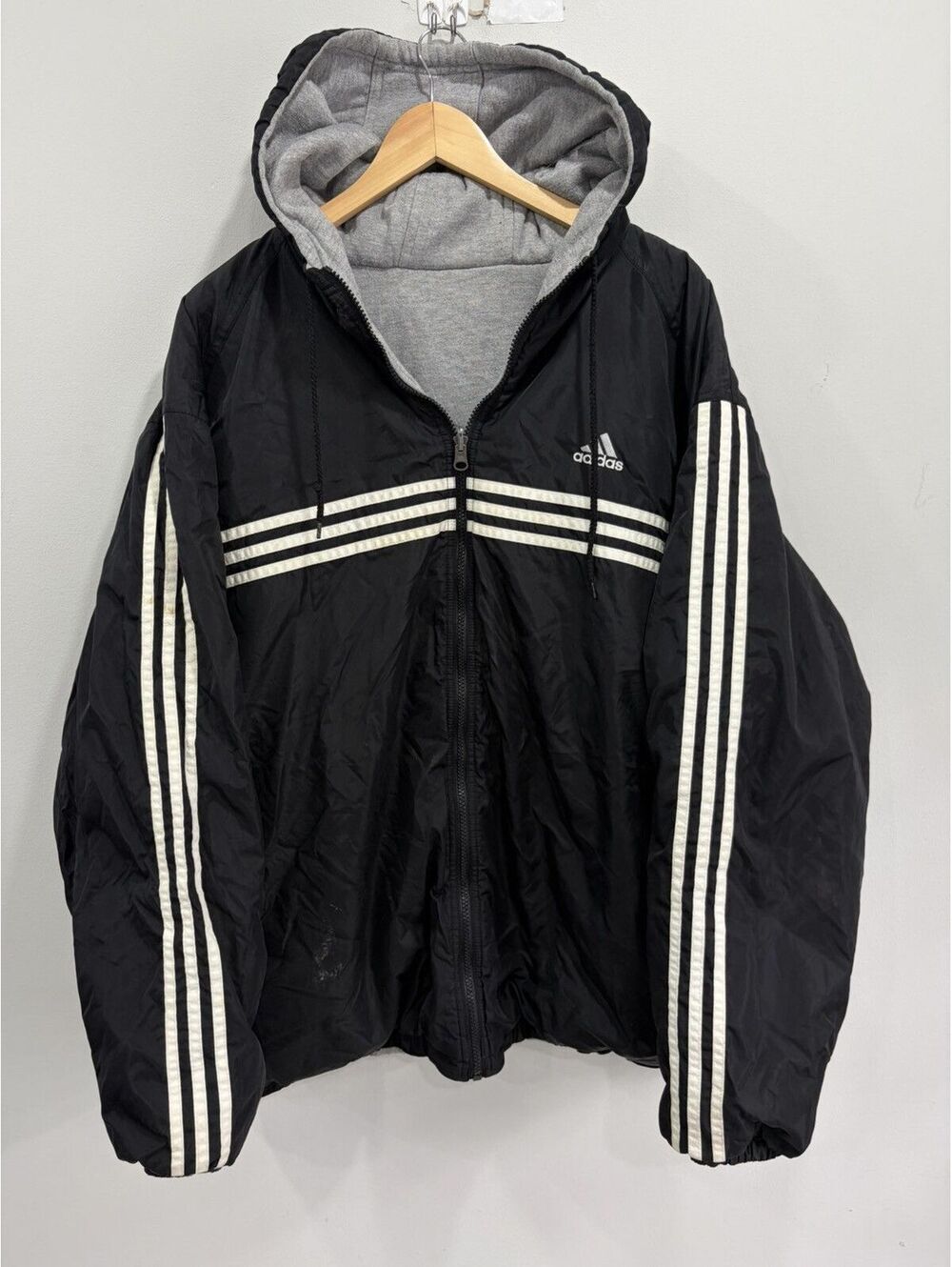 Vintage Adidas Hooded Jacket Coat zip up